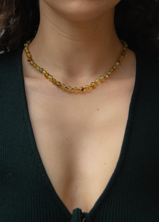 LITZA NECKLACE - BROWN